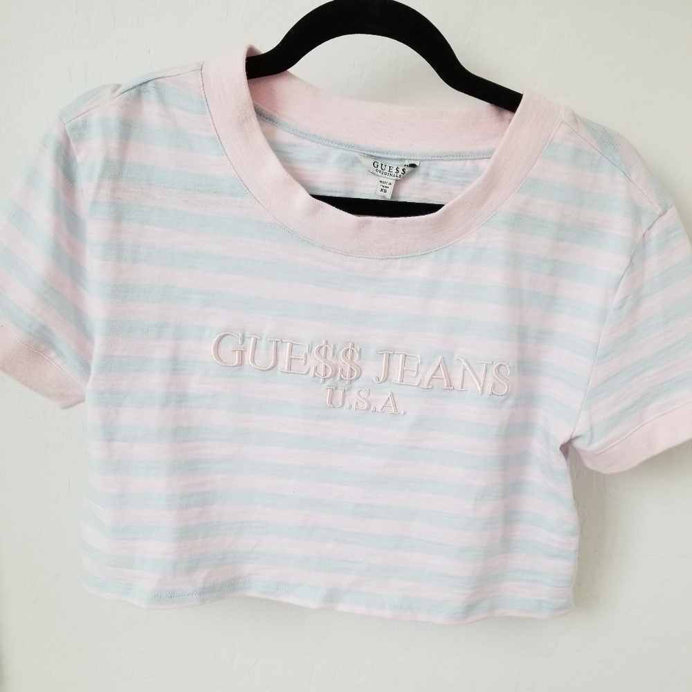 Guess x ASAP Rocky Cropped Ringer Tee
